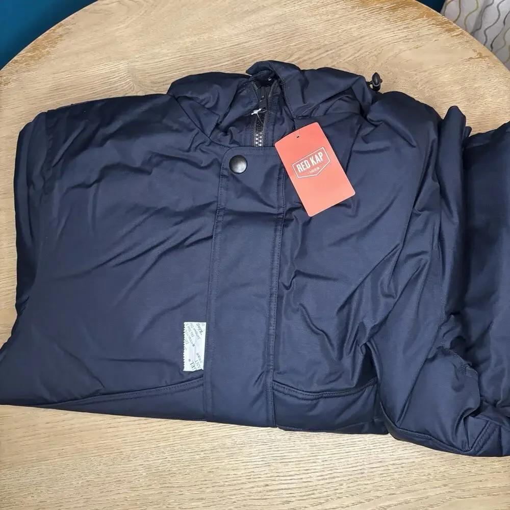 NWT Red Kap Mens JP70 Heavyweight Parka Navy Jacket Coat Medium New Work Outdoor